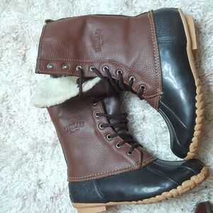 Eastland Brown and Black Leather Boots